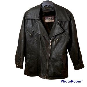 Marco Polo Leather Coat Size Large